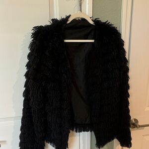 Women’s black fur jacket